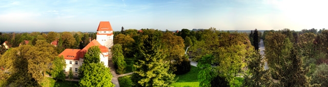 Luftaufnahme des Krankenhausgeländes